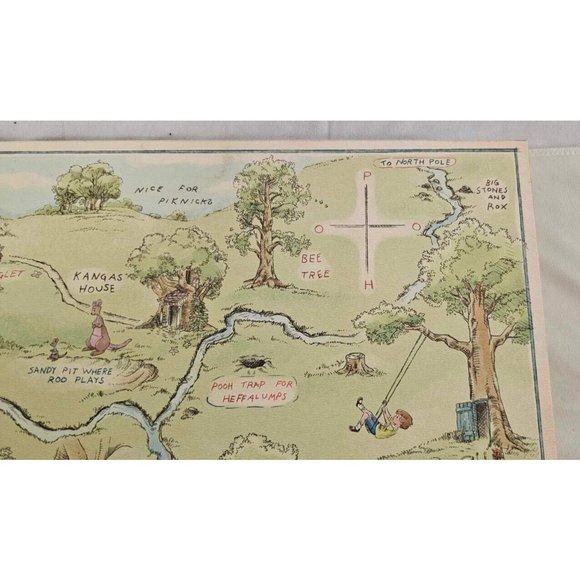 *Rare* Winnie the Pooh Hundred Acre Wood Map from Disney collab with Hal… - Picture 6 of 11